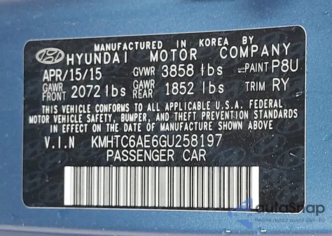 2016 Hyundai Veloster Turbo Rally Edition из США, поврежденный, VIN KMHTC6AE6GU258197